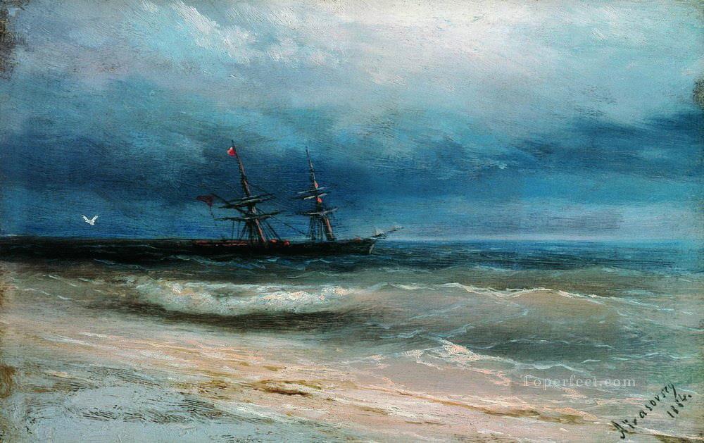Ivan Aivazovsky mar con un barco Marina Pintura al óleo